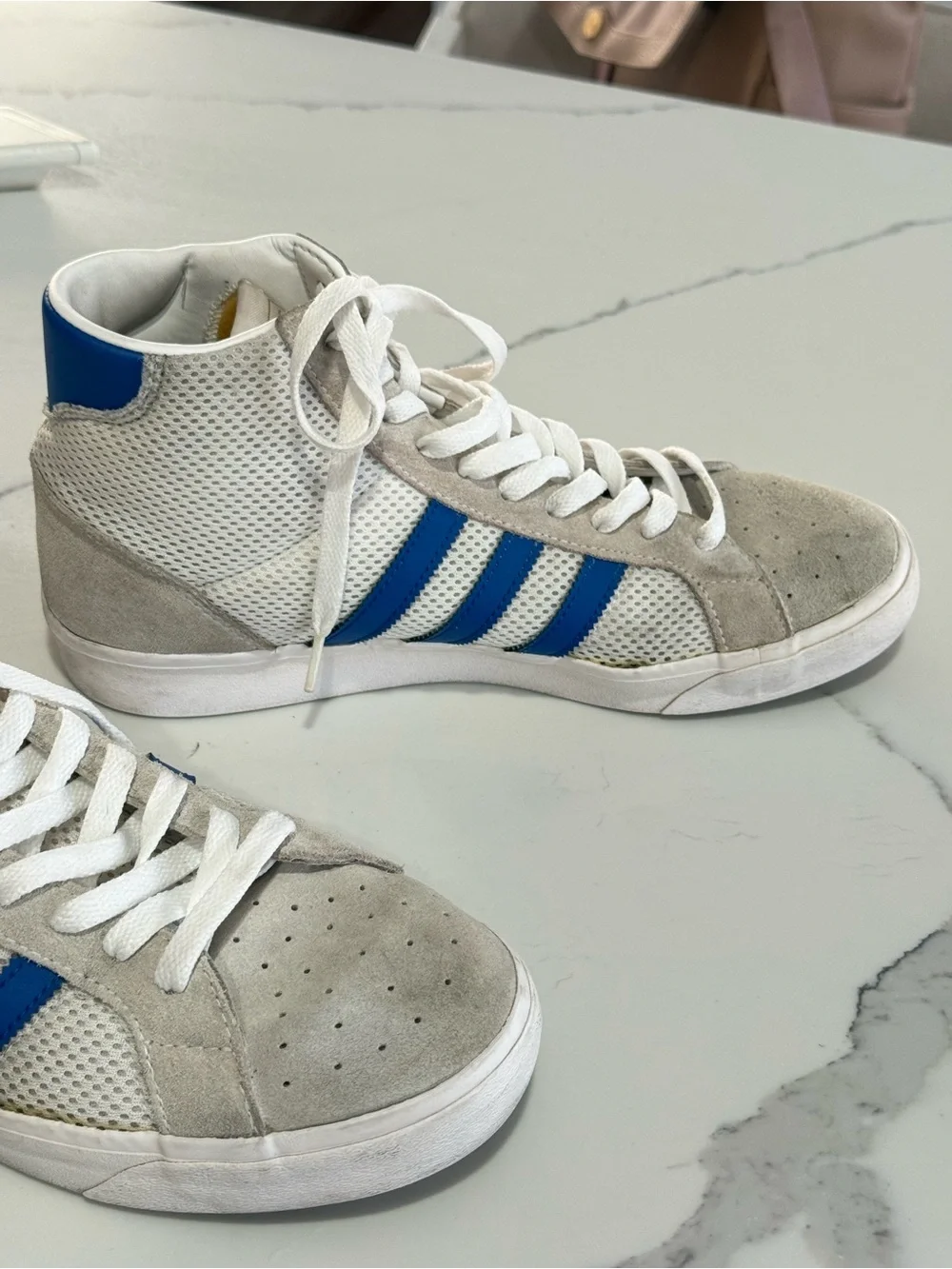 Adidas Basket Profi White Royal Blue Men's Athletic Shoes